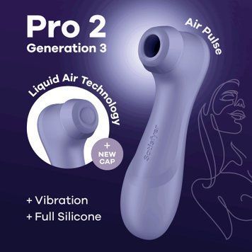 Вакуумний кліторальний стимулятор Satisfyer Pro 2 Generation 3 with Liquid Air Lilac SO8403 фото Купити Вакуумний кліторальний стимулятор Satisfyer Pro 2 Generation 3 with Liquid Air Dark Grey  Satisfyer (Німеччина) 2 540 грн
