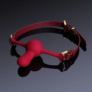 Кляп із фіксатором у формі дилдо UPKO Desire for Mouth Bondage Collection-Dildo, червоний UPKO &mdash; фото