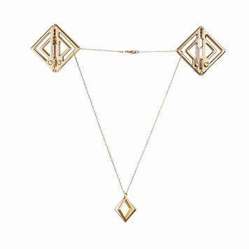 Зажимы для сосков с легкой подвеской LOCKINK Adjustable Nipple Clamps with Light Pendant - Golden SX0848 фото Купить   LOCKINK (Китай) 923 грн