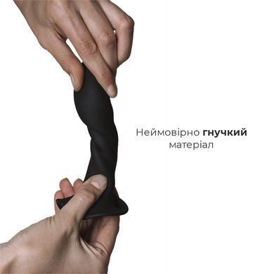 Дилдо с присоской Adrien Lastic Hitsens 5 Black, отлично для страпона, диаметр 2,4см, длина 13см AD24059 фото Купить   Adrien Lastic  1 006 грн
