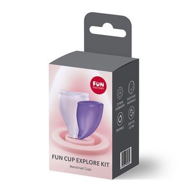 Набір менструальних чаш Fun Factory FUN CUP EXPLORE KIT, 2 шт, Multicolored Violet, об&rsquo;єми 20 та 30 мл SX3680 фото Купити Набір менструальних чаш Fun Factory FUN CUP EXPLORE KIT, 2 шт, Multicolored Violet, об&rsquo;єми 20 та 30 мл  Fun Factory (Німеччина) 319 грн