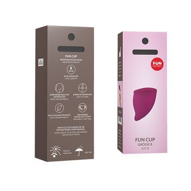 Менструальная чаша Fun Factory FUN CUP SIZE B, бордовая, многоразовая, диаметр 4,3 см, объем 30 мл SX0954 фото Купить   Fun Factory (Німеччина) 637 грн