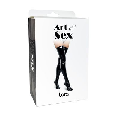 Сексуальні вінілові панчохи Art of Sex - Lora, розмір L, з ефектом мокрого оксамиту Art of Sex  &mdash; фото