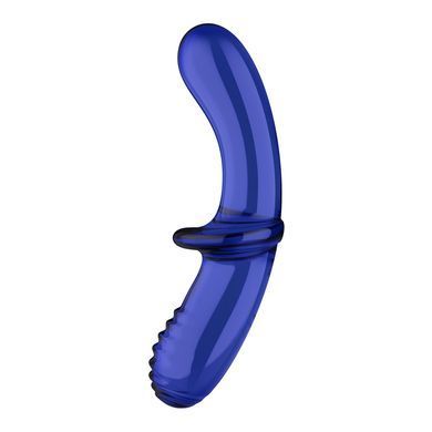 Двусторонний стеклянный дилдо Satisfyer Double Crystal Light blue, боросиликатное стекло, унисекс SO8787 фото Купить   Satisfyer (Німеччина) 923 грн