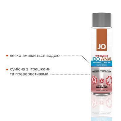 Анальна змазка JO ANAL H2O &mdash; WARMING (120 мл), розігрівальна, на водній основі SO1681 фото Купити Анальна змазка JO ANAL H2O &mdash; WARMING (120 мл), розігрівальна, на водній основі  JO (США) 729 грн