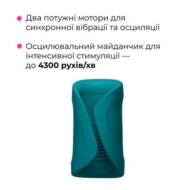 Смарт-вібромастурбатор для головки члена Lovense Gush 2, осцилювальний майданчик, ремені для фіксації Lovense  &mdash; фото