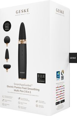 Шліфувальна пилка для стоп з додатковими насадками GESKE Electric Pumice Foot Smoothing Multi-Pen 8в1 gray HB0529 фото Купити Шліфувальна пилка для стоп з додатковими насадками GESKE Electric Pumice Foot Smoothing Multi-Pen 8в1 gray  GESKE 3 399 грн