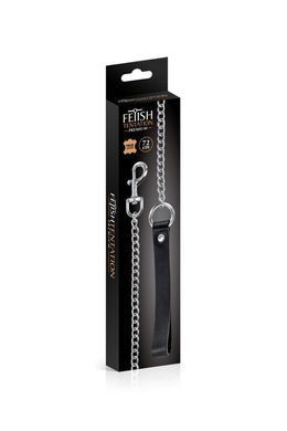 Повідець з натуральної шкіри Fetish Tentation Premium Metal leash with cowhide leather wrist 72 см SX1096 фото Купити Повідець з натуральної шкіри Fetish Tentation Premium Metal leash with cowhide leather wrist 72 см  Fetish Tentation (Франція) 600 грн