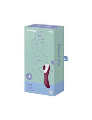 Вакуумный стимулятор с вибрацией Satisfyer Dual Crush Wine Red SO6088 фото Купить   Satisfyer (Німеччина) 2 217 грн