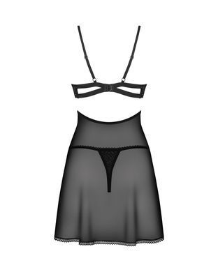 Бебі-дол Obsessive Nutris babydoll & thong XS/S SX1163 фото Купити Бебі-дол Obsessive Nutris babydoll & thong XS/S  Obsessive (Польща) 2 069 грн
