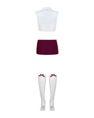 Еротичний костюм студентки Obsessive Student 4 pcs costume S/M, топ, спідниця, стринги, гольфи SO7731 фото Купити Еротичний костюм студентки Obsessive Student 4 pcs costume S/M, топ, спідниця, стринги, гольфи  Obsessive (Польща) 1 727 грн