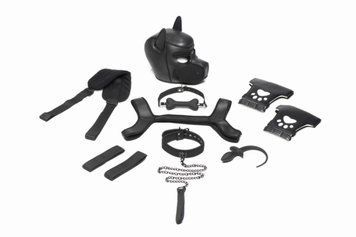 Набор BDSM щенка Master Series Luxury Pup Arsenal Set - Black SX1194 фото Купить   Master Series (США) 11 549 грн