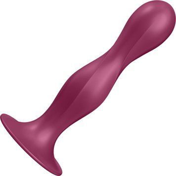Дилдо Satisfyer Double Ball-R Red, унисекс, подвижные шарики внутри, на присоске SO8774 фото Купить   Satisfyer (Німеччина) 1 265 грн