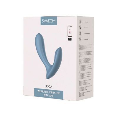 Смарт-вібратор в трусики Svakom Erica Dusty Blue, дуже гнучкий, 2 мотори SO8978 фото Купити Смарт-вібратор в трусики Svakom Erica Dusty Blue, дуже гнучкий, 2 мотори  Svakom  3 093 грн