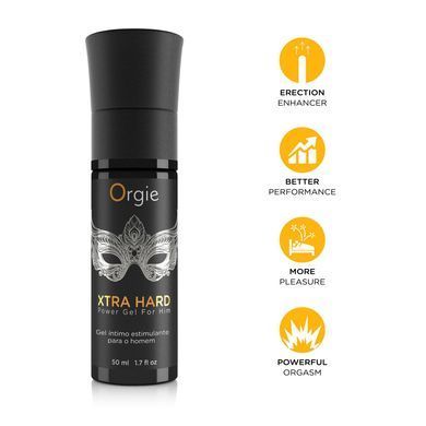 Гель для стимуляции члена Orgie Xtra Hard Power Gel For Him, 50 мл, разогревает, усиливает эрекцию SX1565 фото Купить   Orgie (Бразилія-Португалія) 646 грн