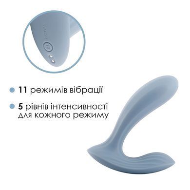 Смарт-вібратор в трусики Svakom Erica Dusty Blue, дуже гнучкий, 2 мотори SO8978 фото Купити Смарт-вібратор в трусики Svakom Erica Dusty Blue, дуже гнучкий, 2 мотори  Svakom  3 093 грн