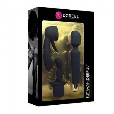 Мінівібромасажер Dorcel Kit Wanderful з насадками (анальна і вагінальна), водонепроникний SO2138 фото Купити Мінівібромасажер Dorcel Kit Wanderful з насадками (анальна і вагінальна), водонепроникний  Dorcel  3 790 грн
