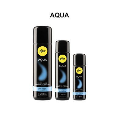 Лубрикант на водній основі pjur Aqua 30 мл, ефект оксамитової шкіри без прилипання PJ10330 фото Купити Змазка на водній основі pjur Aqua Panthenol 250 мл з пантенолом, догляд та зволоження  Pjur (Люксембург) 304 грн