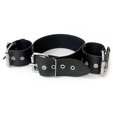 Ошейник с наручниками из натуральной кожи Art of Sex - Bondage Collar with Handcuffs SO6618 фото Купить   Art of Sex  618 грн