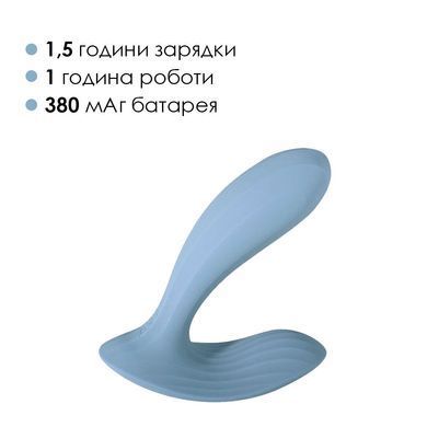 Смарт-вібратор в трусики Svakom Erica Dusty Blue, дуже гнучкий, 2 мотори SO8978 фото Купити Смарт-вібратор в трусики Svakom Erica Dusty Blue, дуже гнучкий, 2 мотори  Svakom  3 093 грн