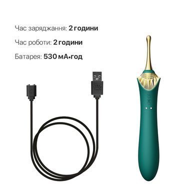 Вагінально-кліторальний вібратор Zalo &mdash; Bess Turquoise Green, багатофункціональний із насадками SO6652 фото Купити Вагінально-кліторальний вібратор Zalo &mdash; Bess Turquoise Green, багатофункціональний із насадками  Zalo (США) 4 222 грн