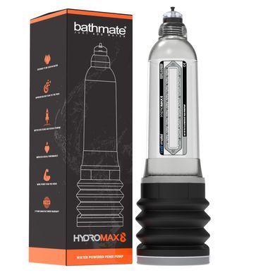 Гидропомпа Bathmate Hydromax 8 Clear, для члена длиной от 15 до 20 см, диаметр до 5,5 см SX2298 фото Купить   Bathmate  7 021 грн