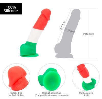 Цветной фаллоимитатор ADDICTION - LEONARDO - 7" - 3 COLOURS, 17,8 см, силикон SO4529 фото Купить   ADDICTION  1 173 грн