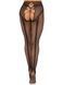 Стрип-колготки Leg Avenue Crotchless Net Tights with Heart Backseam, One Size, черные, с доступом SX1051 фото 3
