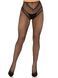 Стрип-колготки Leg Avenue Crotchless Net Tights with Heart Backseam, One Size, черные, с доступом SX1051 фото 4