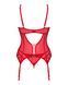Комплект корсет и стринги Obsessive Ingridia corset & thong XS/S, красный SO9028 фото 4