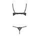 Комплект белья Passion Exclusive VALERY SET OpenBra XXL/XXXL, black, стрэпы, трусики, открытый лиф PS25106 фото 6