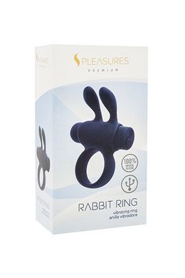 Ерекційне віброкільце S Pleasures Premium Rabbit Ring, чорне, зі знімною віброкулею та вушками SX1608 фото Купити Ерекційне віброкільце S Pleasures Premium Rabbit Ring, чорне, зі знімною віброкулею та вушками  S Pleasures (Іспанія) 1 459 грн