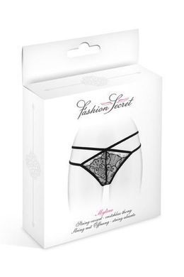Трусики-стрінги Fashion Secret MYLENE Black з подвійною лінією стегна SO2254 фото Купити Трусики-стрінги Fashion Secret MYLENE Black з подвійною лінією стегна  Fashion Secret (Франція) 332 грн