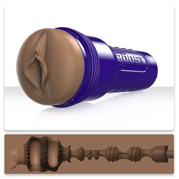 Мастурбатор-вагина Fleshlight Boost Bang Medium Dark Flesh, плавающие кольца Turbo Tech SX1315 фото Купить   Fleshlight (США) 4 286 грн