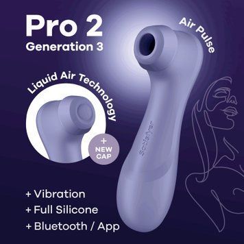 Вакуумный клиторальный стимулятор Satisfyer Pro 2 Generation 3 with Liquid Air Connect App Lilac SO8405 фото Купить   Satisfyer (Німеччина) 2 854 грн