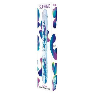 Прозрачный двусторонний фаллоимитатор Alive Supreme Jelly Dildo SO6031 фото Купить   Alive  1 136 грн