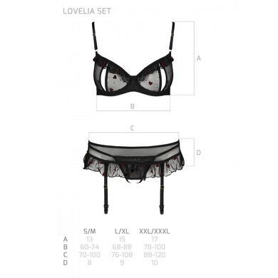 Сексуальний комплект з поясом для панчіх Passion LOVELIA SET L/XL, black SO4777 фото Купити Сексуальний комплект з поясом для панчіх Passion LOVELIA SET L/XL, black  Passion (Польща) 2 651 грн