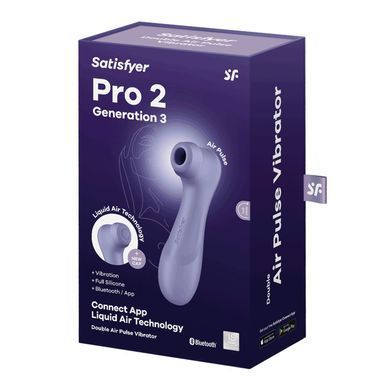 Вакуумный клиторальный стимулятор Satisfyer Pro 2 Generation 3 with Liquid Air Connect App Lilac SO8405 фото Купить   Satisfyer (Німеччина) 2 854 грн