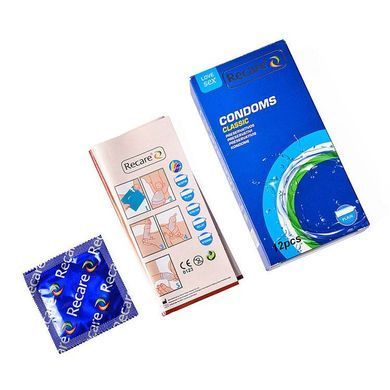 Презервативи Recare Classic Condoms 12 шт, класичні SX3327 фото Купити Презервативи Recare Classic Condoms 12 шт, класичні  Recare (Китай) 109 грн