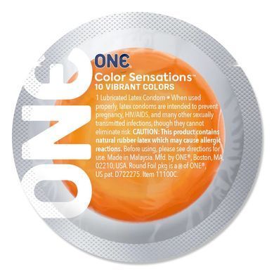 Набір презервативів ONE Color Sensations, 100 шт, кольорові, 10 кольорів, зі змазкою, паковання-тубус SX0740 фото Купити Набір презервативів ONE Color Sensations, 100 шт, кольорові, 10 кольорів, зі змазкою, паковання-тубус  ONE (США) 4 065 грн