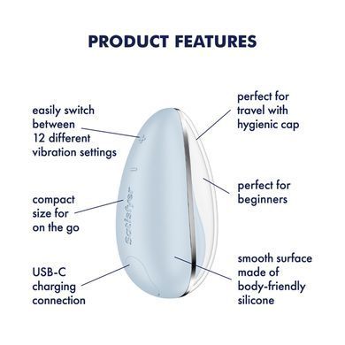 Вібратор Satisfyer Drop To Go Blue Satisfyer  &mdash; фото