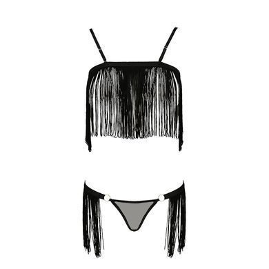 Комплект білизни Passion Exclusive KASSANDRA SET OpenBra L/XL black, ліф з бахроми, трусики-спідниця PS26301 фото Купити Комплект білизни Passion Exclusive KASSANDRA SET OpenBra L/XL black, ліф з бахроми, трусики-спідниця  Passion (Польща) 2 023 грн