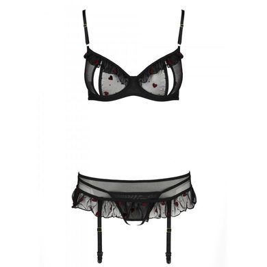 Сексуальний комплект з поясом для панчіх Passion LOVELIA SET L/XL, black SO4777 фото Купити Сексуальний комплект з поясом для панчіх Passion LOVELIA SET L/XL, black  Passion (Польща) 2 651 грн