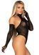 Боді Leg Avenue Lace Halter Teddy and Long Gloves One Size Black &mdash; фото 3
