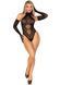 Боді Leg Avenue Lace Halter Teddy and Long Gloves One Size Black &mdash; фото 4
