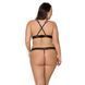 Комплект белья Passion VIENA SET 4XL/5XL, beige, лиф, стринги с доступом, бантики SO7115 фото 2