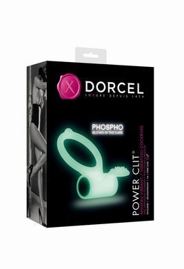 Ерекційне кільце Dorcel Power Clit White PHOSPHO з вібрацією, біле, світиться в темряві MD1397 фото Купити Ерекційне кільце Dorcel Power Clit White PHOSPHO з вібрацією, біле, світиться в темряві  Dorcel (Франція) 590 грн