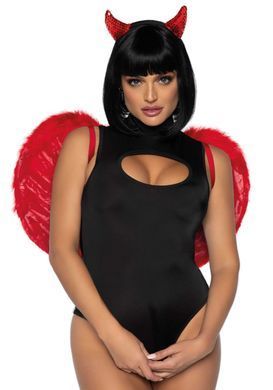 Крылья дьяволицы Leg Avenue devil wings Red, настоящие перья SO7946 фото Купить   Leg Avenue (США) 997 грн