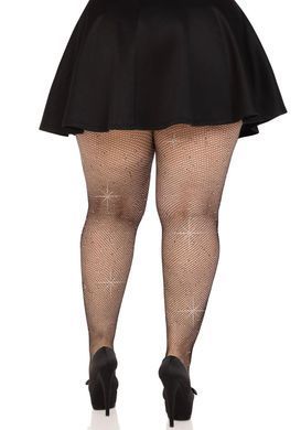 Колготки Leg Avenue Rhinestone micro net tights Plus size Black, дрібна сітка, стрази SX1729 фото Купити Колготки Leg Avenue Rhinestone micro net tights Plus size Black, дрібна сітка, стрази  Leg Avenue (США) 951 грн