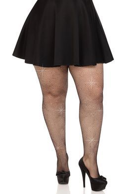 Колготки Leg Avenue Rhinestone micro net tights Plus size Black, дрібна сітка, стрази SX1729 фото Купити Колготки Leg Avenue Rhinestone micro net tights Plus size Black, дрібна сітка, стрази  Leg Avenue (США) 951 грн